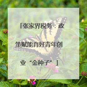 张家界税务：政策赋能育好青年创业“金种子”