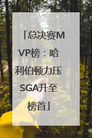 总决赛MVP榜：哈利伯顿力压SGA升至榜首