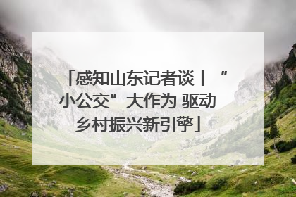 感知山东记者谈丨“小公交”大作为 驱动乡村振兴新引擎