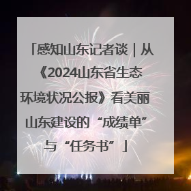 感知山东记者谈｜从《2024山东省生态环境状况公报》看美丽山东建设的“成绩单”与“任务书”