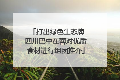 打出绿色生态牌 四川巴中在蓉对优质食材进行组团推介