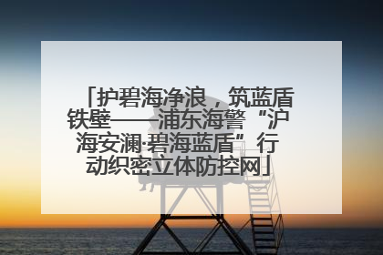 护碧海净浪，筑蓝盾铁壁——浦东海警“沪海安澜·碧海蓝盾”行动织密立体防控网