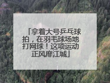 拿着大号乒乓球拍，在羽毛球场地打网球！这项运动正风靡江城