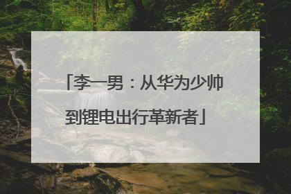 李一男：从华为少帅到锂电出行革新者