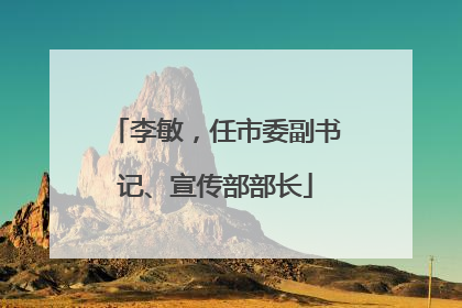 李敏，任市委副书记、宣传部部长