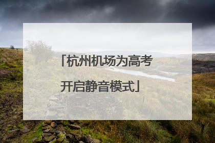 杭州机场为高考开启静音模式