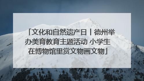 文化和自然遗产日丨德州举办美育教育主题活动 小学生在博物馆里赏文物画文物