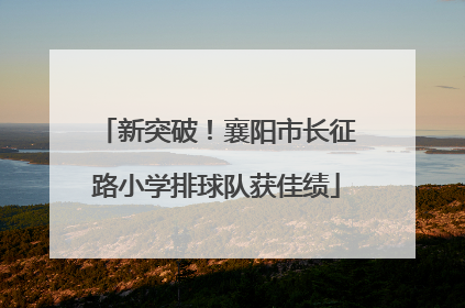 新突破！襄阳市长征路小学排球队获佳绩