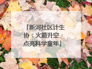 新河社区计生协：火箭升空 点亮科学童年