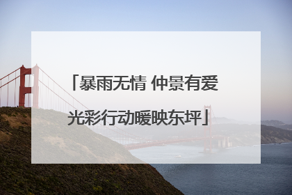暴雨无情 仲景有爱 光彩行动暖映东坪