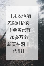 未收也能先以好价卖！全省已有70多万亩新麦在网上售出