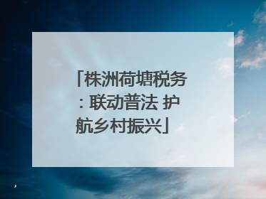 株洲荷塘税务：联动普法 护航乡村振兴