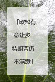 欧盟有意让步 特朗普仍不满意