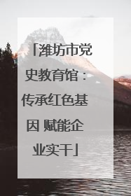 潍坊市党史教育馆：传承红色基因 赋能企业实干