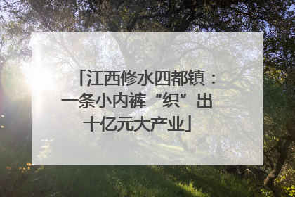 江西修水四都镇：一条小内裤“织”出十亿元大产业