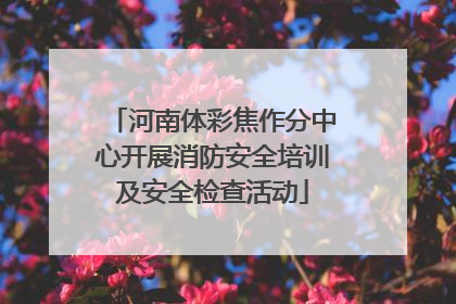 河南体彩焦作分中心开展消防安全培训及安全检查活动