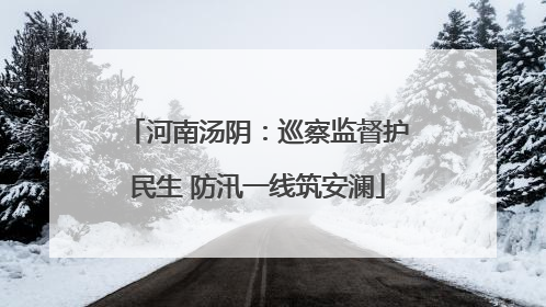 河南汤阴：巡察监督护民生 防汛一线筑安澜