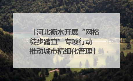 河北衡水开展“网格徒步踏查”专项行动 推动城市精细化管理