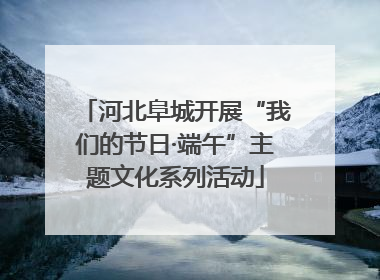 河北阜城开展“我们的节日·端午”主题文化系列活动