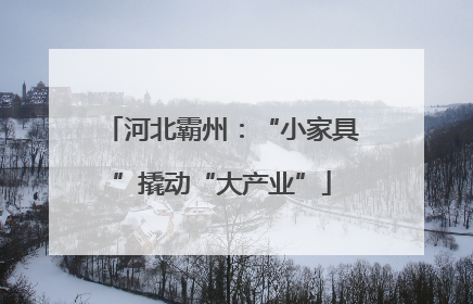 河北霸州：“小家具”撬动“大产业”