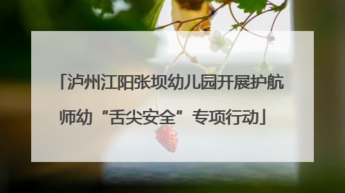 泸州江阳张坝幼儿园开展护航师幼“舌尖安全”专项行动