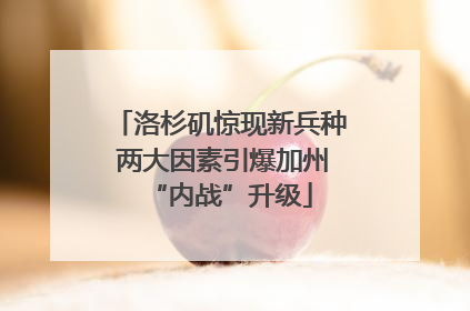 洛杉矶惊现新兵种 两大因素引爆加州“内战”升级