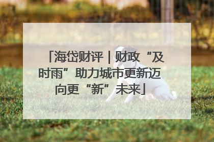 海岱财评｜财政“及时雨”助力城市更新迈向更“新”未来