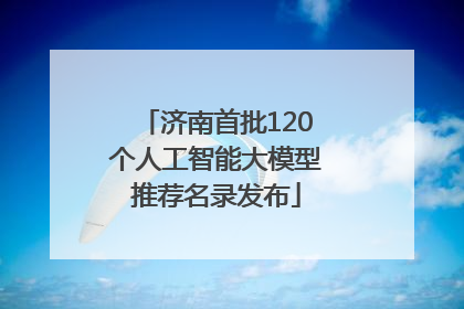 济南首批120个人工智能大模型推荐名录发布
