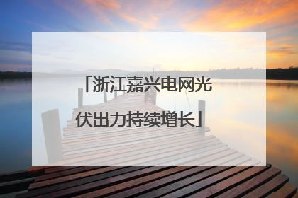 浙江嘉兴电网光伏出力持续增长