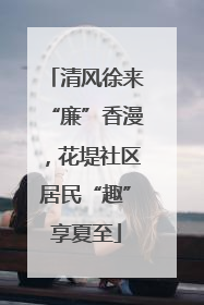 清风徐来“廉”香漫，花堤社区居民“趣”享夏至