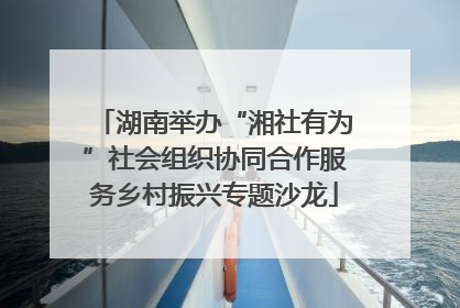 湖南举办“湘社有为”社会组织协同合作服务乡村振兴专题沙龙