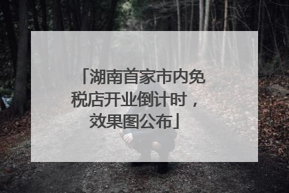 湖南首家市内免税店开业倒计时，效果图公布