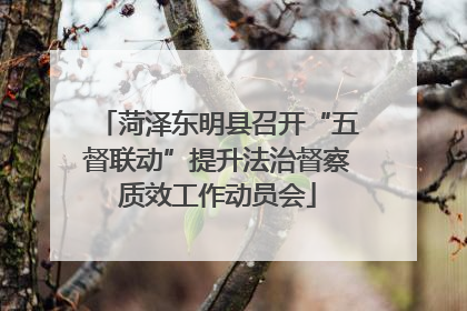 菏泽东明县召开“五督联动”提升法治督察质效工作动员会