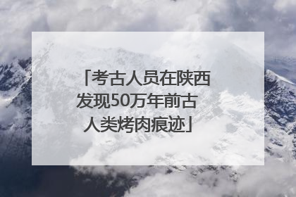 考古人员在陕西发现50万年前古人类烤肉痕迹