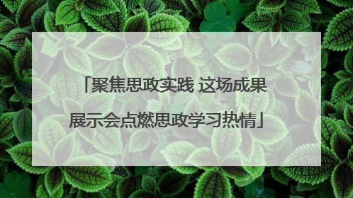 聚焦思政实践 这场成果展示会点燃思政学习热情