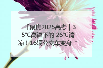 聚焦2025高考｜35℃高温下的 26℃清凉！16辆公交车变身“助考驿站”为高考护航
