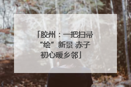 胶州：一把扫帚“绘”新景 赤子初心暖乡邻