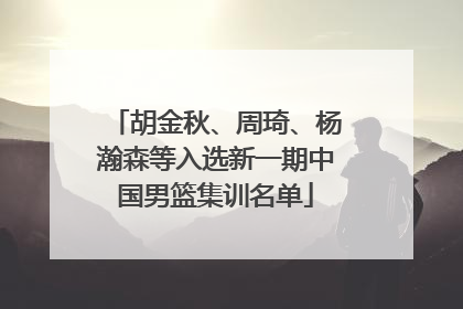 胡金秋、周琦、杨瀚森等入选新一期中国男篮集训名单