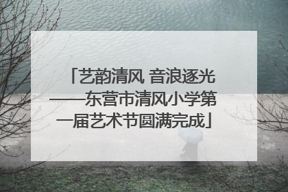 艺韵清风 音浪逐光——东营市清风小学第一届艺术节圆满完成