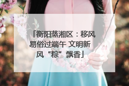 衡阳蒸湘区：移风易俗过端午 文明新风“粽”飘香