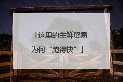 这里的生鲜贸易为何“跑得快”