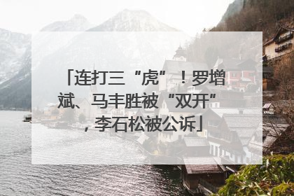 连打三“虎”！罗增斌、马丰胜被“双开”，李石松被公诉