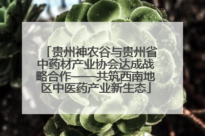 贵州神农谷与贵州省中药材产业协会达成战略合作——共筑西南地区中医药产业新生态