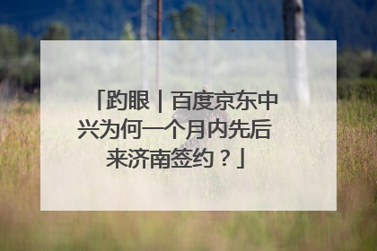 趵眼｜百度京东中兴为何一个月内先后来济南签约？