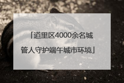 道里区4000余名城管人守护端午城市环境