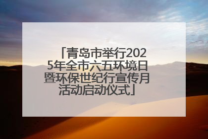 青岛市举行2025年全市六五环境日暨环保世纪行宣传月活动启动仪式
