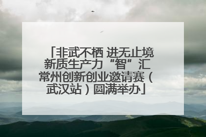 非武不栖 进无止境 新质生产力“智”汇常州创新创业邀请赛（武汉站）圆满举办