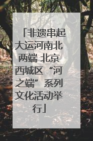 非遗串起大运河南北两端 北京西城区“河之端”系列文化活动举行