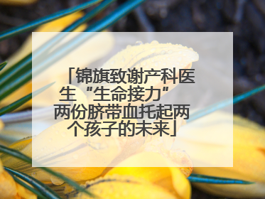 锦旗致谢产科医生“生命接力” 两份脐带血托起两个孩子的未来