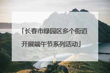 长春市绿园区多个街道开展端午节系列活动